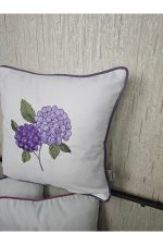 NAKIŞ İŞLEMELİ BİYELİ ORTANCA DESEN NAKIŞLI KIRLENT KILIFI 42X42 CM - Görsel 4