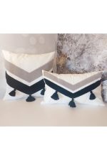 Tassel Suzene Punch ( Panç ) Nakışlı Dekoratif Kırlent Kılıfı 45x45 Cm Naturel - Görsel 7