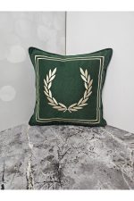 Nakışlı Işlemeli Biyeli Başak Desen Kırlent Kılıfı 42x42 Cm - Görsel 2