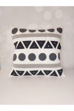 Bond Suzene Punch ( Panç ) Nakışlı Dekoratif Kırlent Kılıfı 45x45 Cm Naturel