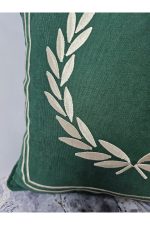 Nakışlı Işlemeli Biyeli Başak Desen Kırlent Kılıfı 42x42 Cm - Görsel 4