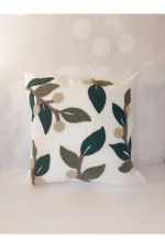 Bahar Suzene Punch ( Panç ) Nakışlı Dekoratif Kırlent Kılıfı 45x45 Cm Naturel