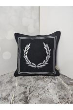 Nakışlı Işlemeli Biyeli Başak Desen Kırlent Kılıfı 42x42 Cm - Görsel 2
