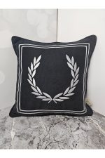 Nakışlı Işlemeli Biyeli Başak Desen Kırlent Kılıfı 42x42 Cm - Görsel 3