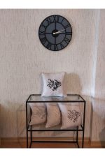 Nakışlı Kırlent Kılıfı Mercan Model Işlemeli Biyeli