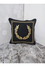 Nakışlı Işlemeli Biyeli Başak Desen Kırlent Kılıfı 42x42 Cm - Görsel 2
