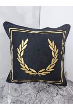 Nakışlı Işlemeli Biyeli Başak Desen Kırlent Kılıfı 42x42 Cm - Görsel 3