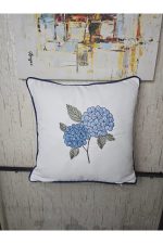 NAKIŞ İŞLEMELİ BİYELİ ORTANCA DESEN NAKIŞLI KIRLENT KILIFI 42X42 CM - Görsel 2