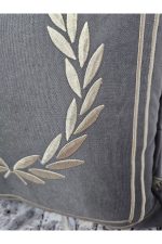 Nakışlı Işlemeli Biyeli Başak Desen Kırlent Kılıfı 42x42 Cm - Görsel 5