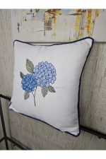 NAKIŞ İŞLEMELİ BİYELİ ORTANCA DESEN NAKIŞLI KIRLENT KILIFI 42X42 CM - Görsel 4