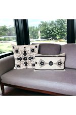 Damask Suzene Punch ( Panç ) Nakışlı Dekoratif Kırlent Kılıfı 45x45 Cm Naturel