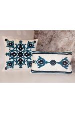 Damask Suzene Punch ( Panç ) Nakışlı Dekoratif Kırlent Kılıfı 45x45 Cm Naturel - Görsel 2