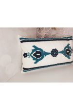 Damask Suzene Punch ( Panç ) Nakışlı Dekoratif Kırlent Kılıfı 45x45 Cm Naturel - Görsel 6