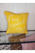 Nakışlı Kırlent Kılıfı Home Sweat Home Model Işlemeli Biyeli - Görsel 2