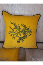 Nakışlı Kırlent Kılıfı Mercan Model Işlemeli Biyeli - Görsel 2