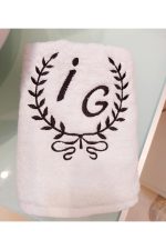 Kişiye Özel Çift Harf Nakışlı 70x140 Banyo Havlusu - Görsel 3