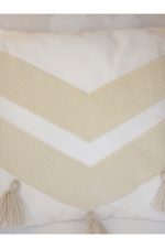 Tassel Suzene Punch ( Panç ) Nakışlı Dekoratif Kırlent Kılıfı 45x45 Cm Naturel - Görsel 4