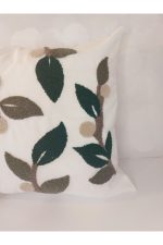 Bahar Suzene Punch ( Panç ) Nakışlı Dekoratif Kırlent Kılıfı 45x45 Cm Naturel - Görsel 5