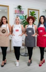 Logo Nakış İşlemeli Boyundan Ayarlanabilir Kuaför & Estetisyen Önlük