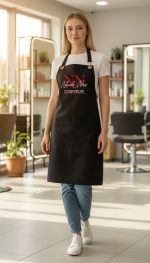 Kişiye / Firmaya Özel Logo Nakış İşlemeli Boyundan Ayarlanabilir Kuaför & Estetisyen Önlük - Görsel 7