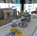 BLUE BLANC VAZO LALE DESEN RUNNER 45X145 - Görsel 3